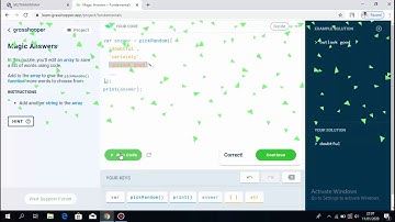 Tugas 4. Belajar Coding Berbasis Java Script Grasshopper (3) "Array"