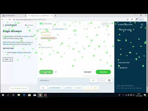 Tugas 4. Belajar Coding Berbasis Java Script Grasshopper (3) "Array"