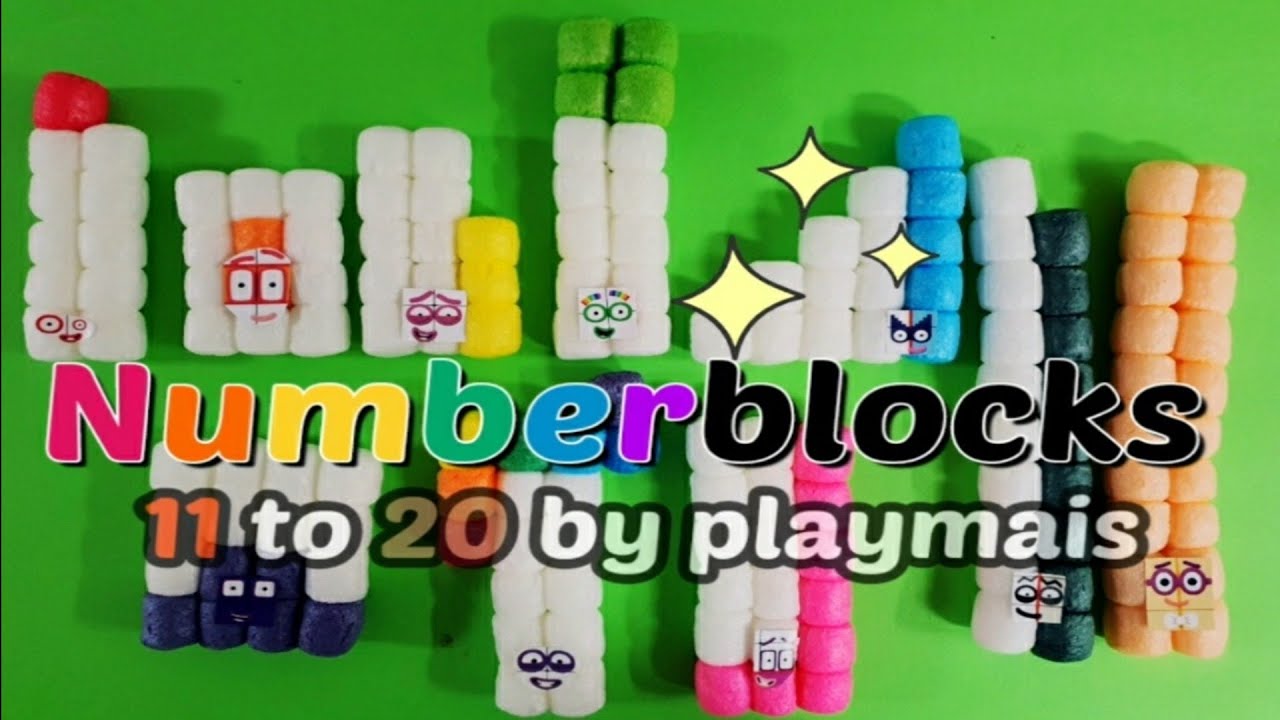 Make Numberblocks 11To20 From Playmais(Playcorn) 넘버블럭스 만들기 - Youtube