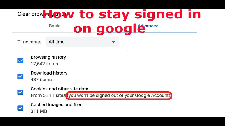 How to stay signed in on google 2019