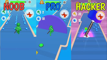 NOOB vs PRO vs HACKER in Giant Hammer Gameplay Max Level Android iOS Game