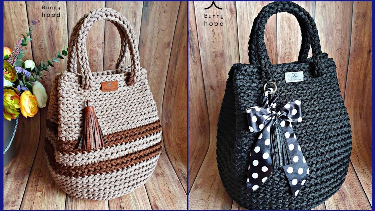 bunny hood crochet bolsa