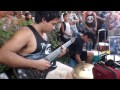 Amazing street guitar and drums performance - Fear of the dark - Cover