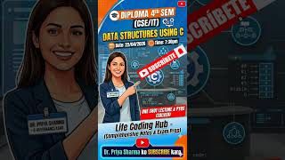 Diploma 4th Sem Data Structures Using C 🔥 One Shot + PYQs | 100% Exam Ready #education #diploma
