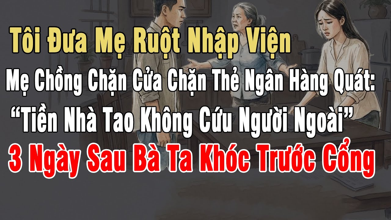 Tôi Đưa Mẹ Ruột Nhập Viện, Mẹ Chồng Chặn Thẻ Ngân Hàng Quát: “Tiền Nhà Tao Không Cứu Người Ngoài”
