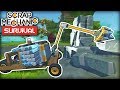 Building a Robot Arm for Resource Collection and Water Pumps! (Scrap Mechanic Survival Ep5)