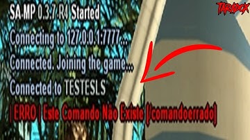 tutorial SA-MP #3 | Aula Linguagem Pawn Solução Para A Mensagem de Comando Errado GTA SA-MP