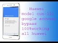 Huawei Cun L21 2016 frp google account bypass new Method