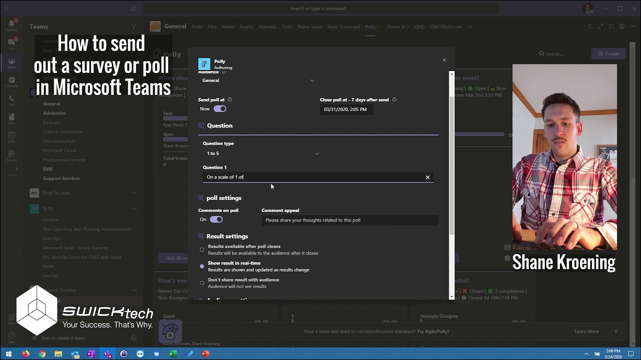 How To Use A Survey Or Poll In Microsoft Teams YouTube