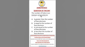 JAMB Physics Question of the Day - Semiconductors #jamb #jamb2025 #dtwtutorials