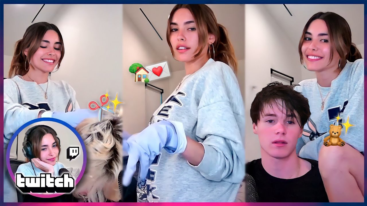 Madison Beer - Live with Nick Austin | Dyeing and Cutting her Boyfriend's Hair 🌈✂️💗 | July 8, 2022