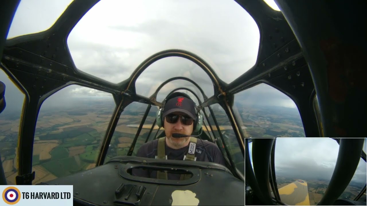 2023-08- 26 Harvard Flight G-BJST @ Fowlmere Airfield