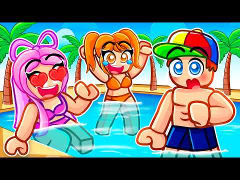 Trapped in a GIRLS ONLY Pool Party in Roblox (Brookhaven)