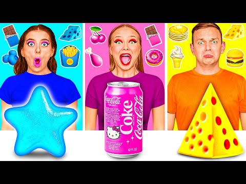 Food of The Same Colors Challenge | Funny Cooking Tricks by BaRaDa Challenge