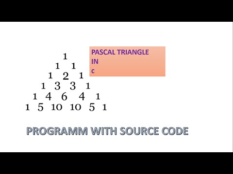 Program with Source code: Pascal Triangle in c(HD)