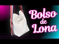 👜 Como hacer un BOLSO DE LONA PEQUEÑO  paso a paso ❤️  Moldes GRATIS