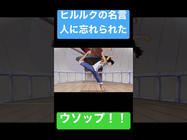 Dr ヒルルクの名言 人に忘れられたウソップ Shorts Youtube
