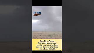 La Pampa Testigos Registran el Impresionante Evento en Caleufú. #noticias #tornado #argentina #fypシ