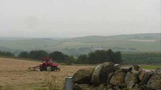 Balmesh On Mf 135 Tractor, Turning Hay