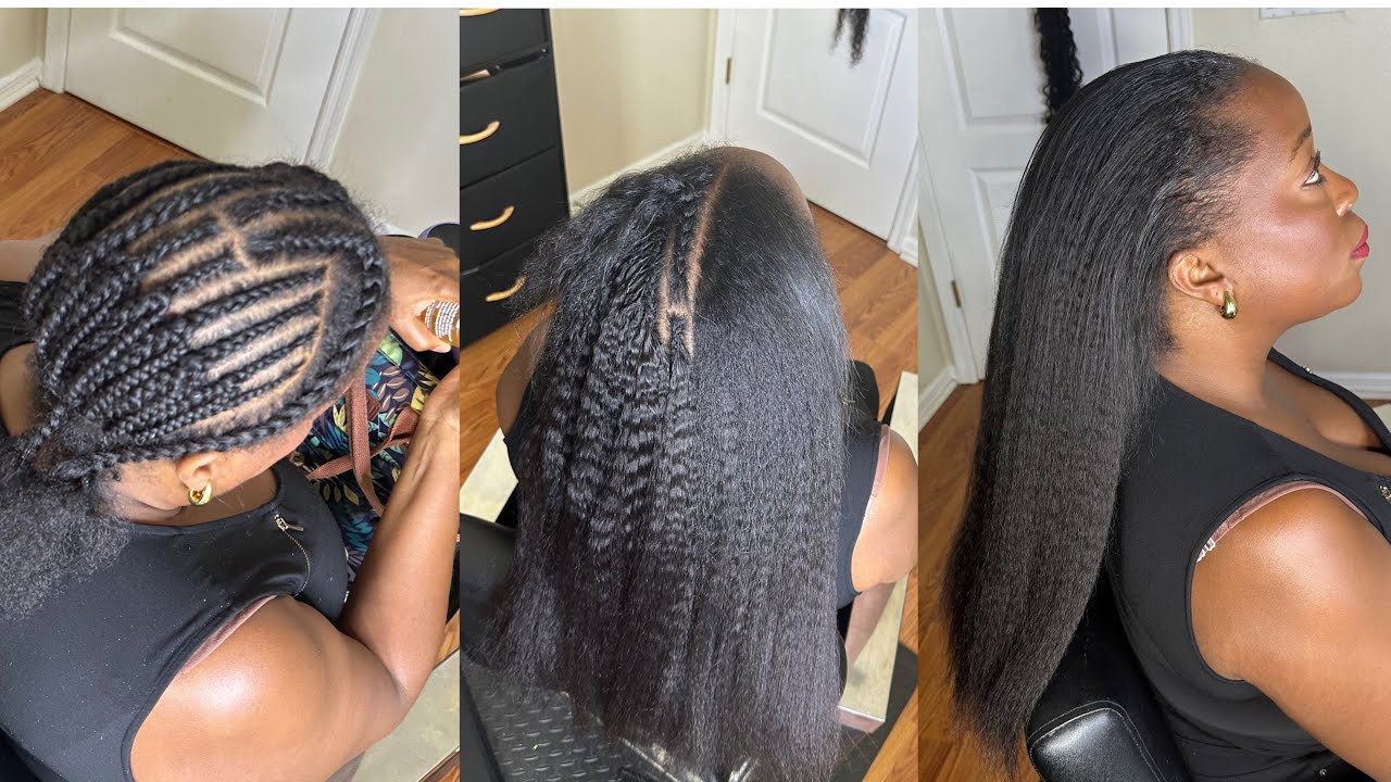 #596. Невозможно отличить, что это не её волосы; YWIGS, прямые, кудрявые волосы, связанные крючко...