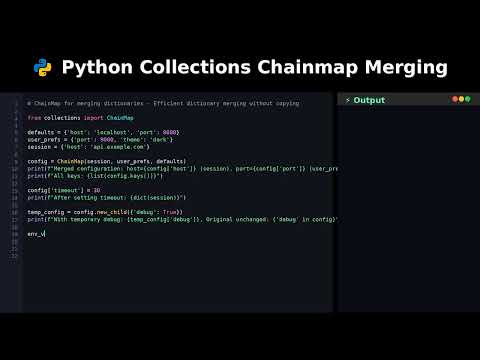 Python Collections Chainmap Merging #programming