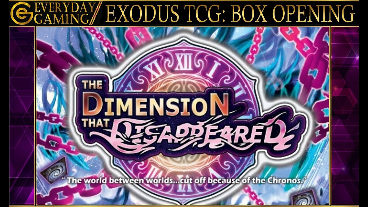 Everyday Gaming: Opening 1x Box of Exodus TCG's 5th Set: The Dimension that Disappeared