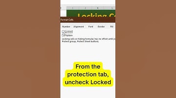 How to Lock Cells In Excel?