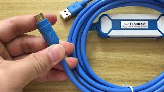 FX-USB-AW Mitsubishi FX1N/2N/FX3UC/FX3G Series PLC USB to RS422 Adapter Programming Cable