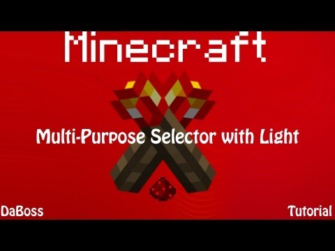 Minecraft Redstone Tutorial: Multi-Purpose Selector with Light | HD