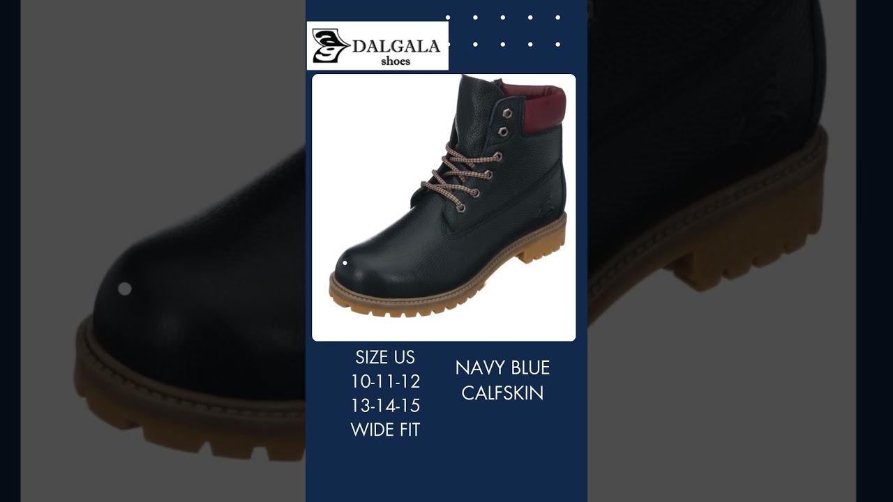 Calf Leather Calfskin Lining Handmade King Size Men's Boots