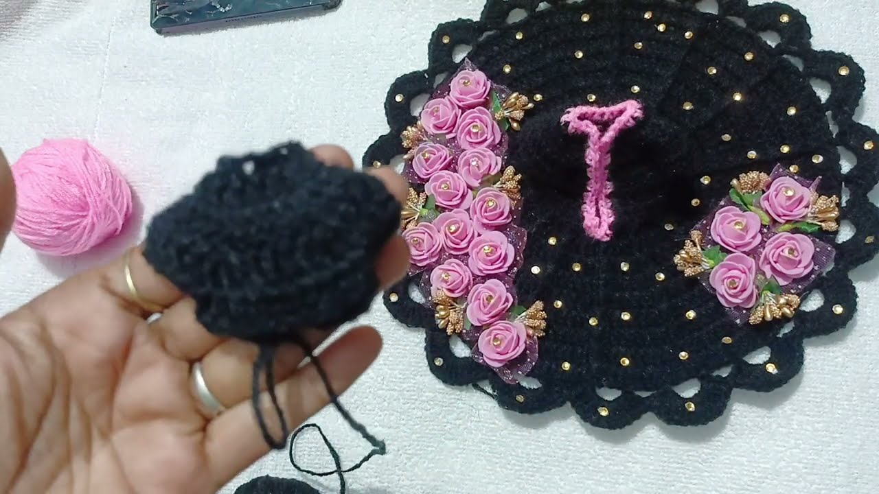 आसान तरीके से बनाएँ लडडू गोपाल जी की सर्दियों की ड्रेस ll  how to make crochet winter dress #woolen 