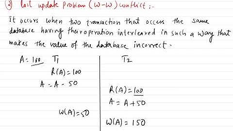 Lost Update( W-W)conflict