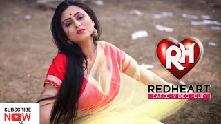 Redheart Saree Lover # Maria in Light Yellow Saree Photoshoot HD1080p| Saree Lover | Hot Saree Model