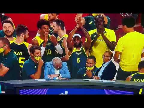Andrew Gaze breaks down after Boomers medal win, Shinya, 2021