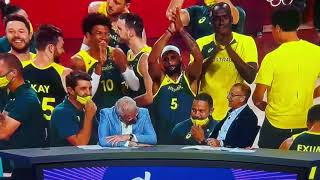 Andrew Gaze breaks down after Boomers medal win, Shinya, 2021