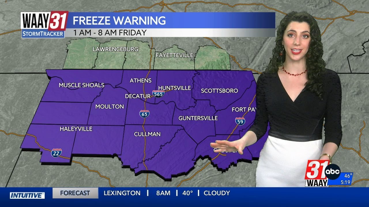Freeze Warning in effect early Friday - YouTube