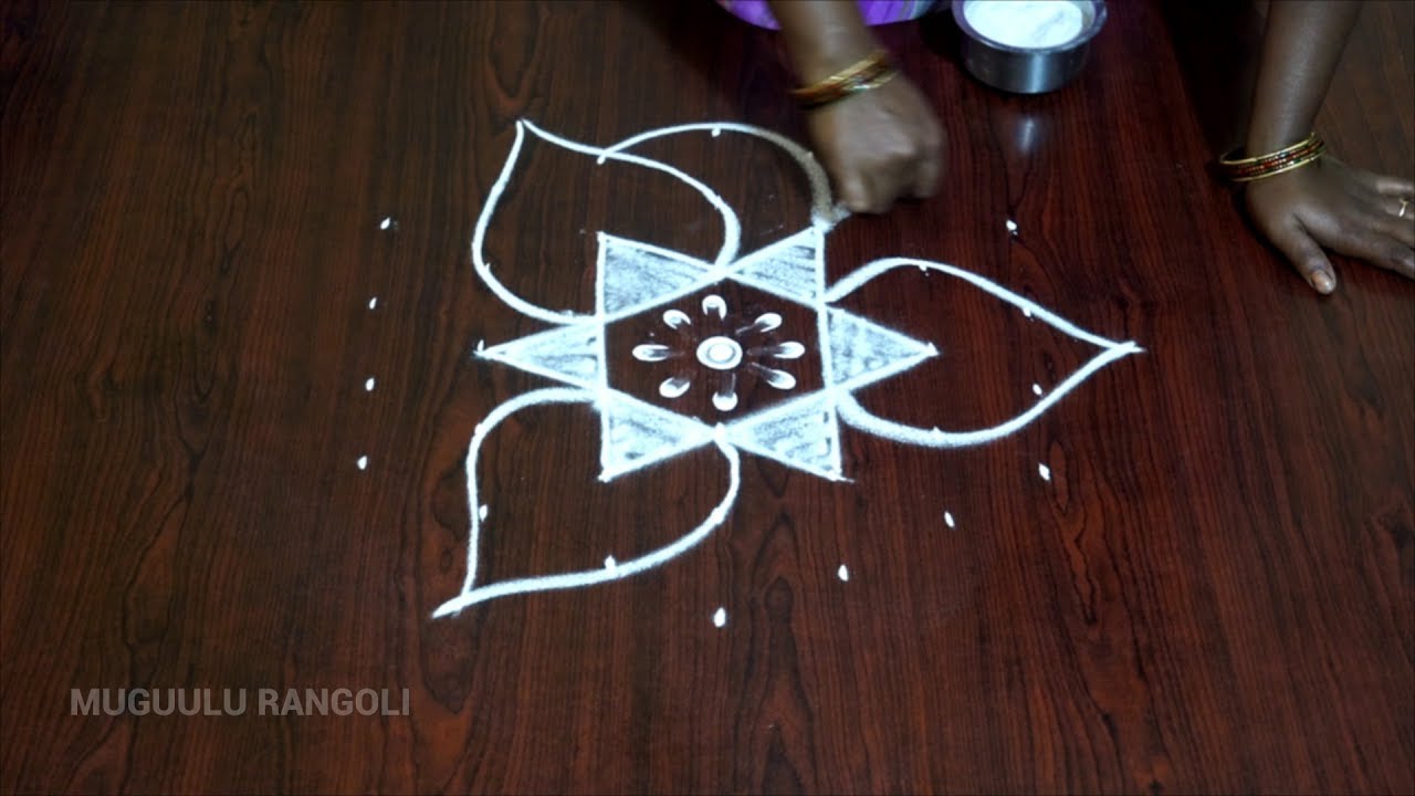 7 to 4 pulli kolam small rangoli designs with 7 dots 7 dots ...