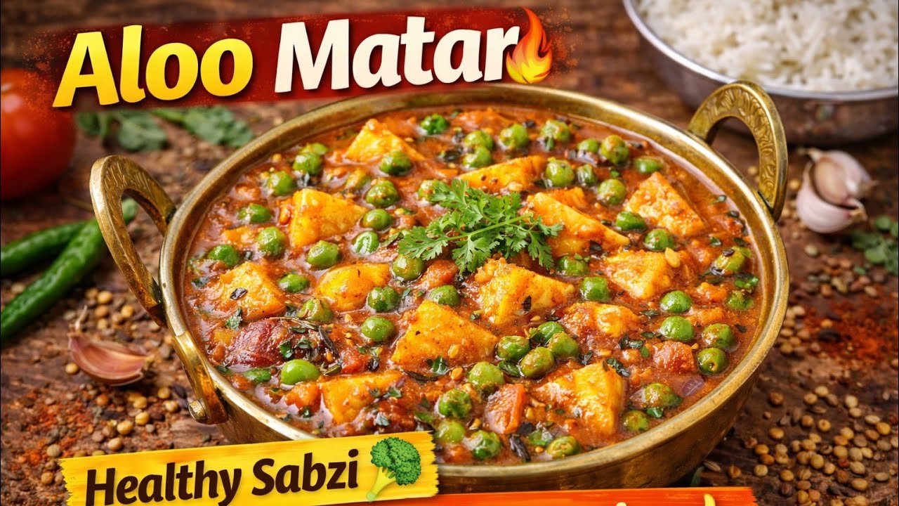 🤤घर पर आसानआलू मटर की ऐसी सब्ज़ी पहले कभी नहीं खाई होगी!सर्दियों की फेवरेट आलू मटर सब्ज़ी 🥔🟢