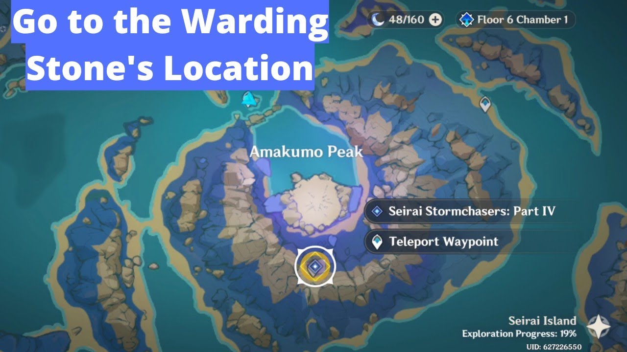 Go to the warding stone location part 4 Genshin Impact 