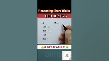 SSC GD 2025 Reasoning | Analogy Reasoning Short Tricks | Simple Easy 55M #sscgd2025 #shortvideo #gd