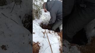 Нашли сброс обойм для Маузера на входе в блиндаж. Зимний коп по войне #война #история #коп #shorts