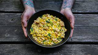 The First Meal of the Season Over Fire