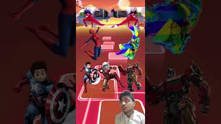 Super Hero All Celebrity 🆚 Super Man 🆚 Spider Man Tileshop EDM rush CoffinDance 🕺⚰️🕺#foryou #shorts