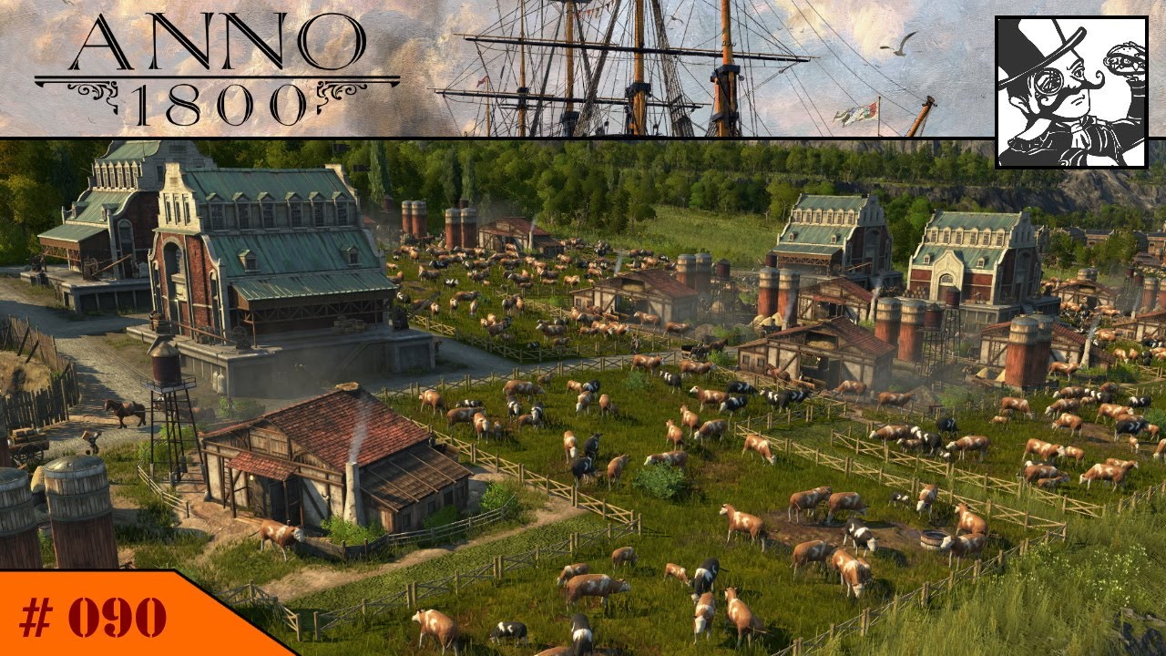 Anno 1800 Bright Harvest 090 Silos and Animal Farms! YouTube