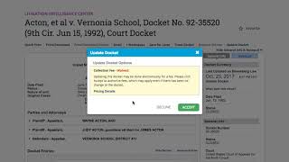 "Dockets" on Bloomberg Law
