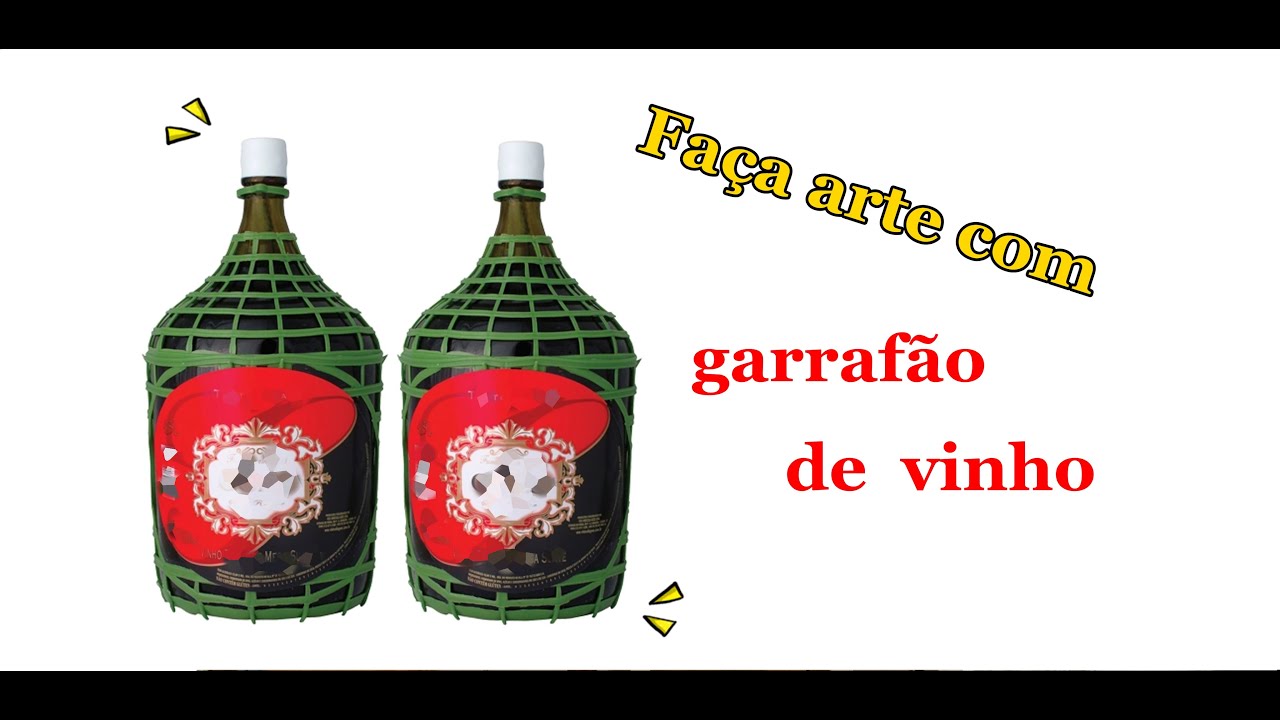 Faca Arte Com Garrafao De Vinho Youtube Garrafas Decoradas Como Fazer Grude Vinho