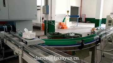 Automatic double tunnels facial tissue paper log saw cutting machine production line