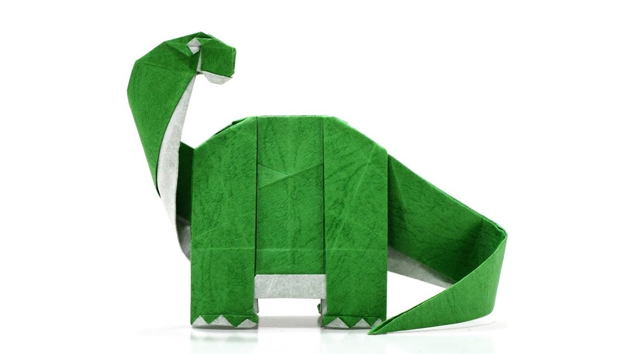 Origami Brontosaurus Tutorial Shunsuke Inoue 折り紙 ブロントサウルス 恐竜 Dinosaur Dinosaurio Dinosaurier Youtube
