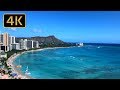 4K ハワイ ワイキキビーチBGM動画 くつろぎの1時間（癒し・勉強・作業用BGM）