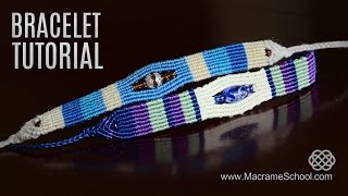 Sea Pearl Striped Beach Bracelet TUTORIAL by Macrame School
